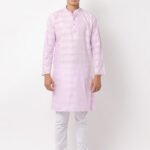 Light Pink Textured Kurta