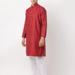 Red Kurta With Design