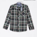 Geometric Print Button-Down Boys Shirt