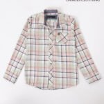Pink and White Plaid Button-Down Shirt