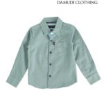 Sage green boys cotton shirt