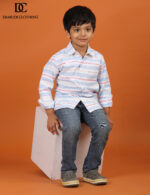 Pastel Charm Striped Shirt