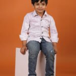 Light Pink Vertical Striped Shirt