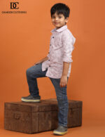 Geometric Charm Shirt – Light Pink - Image 2