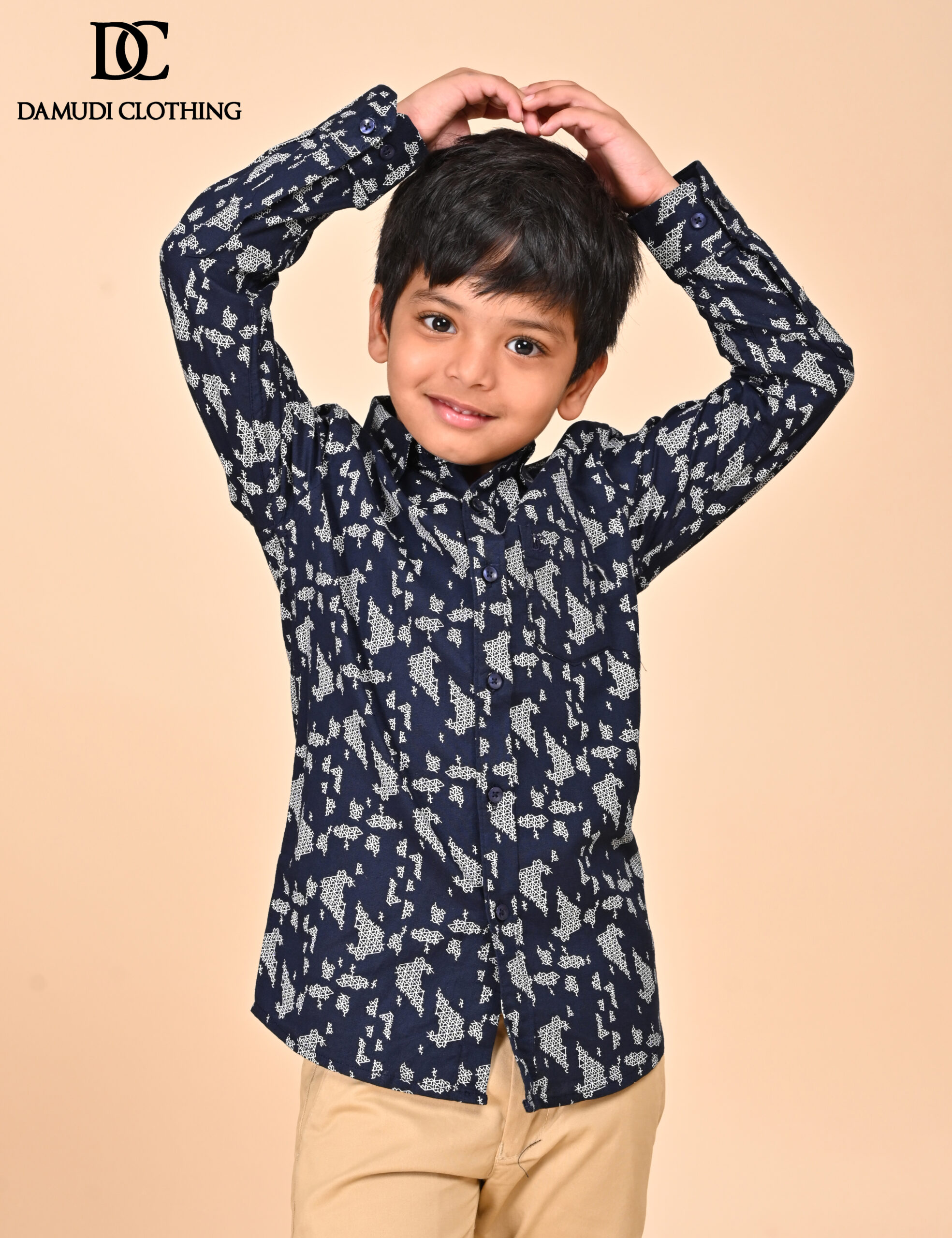 CH7_3355 Midnight Grid Shirt – Boys Edition - Image 1