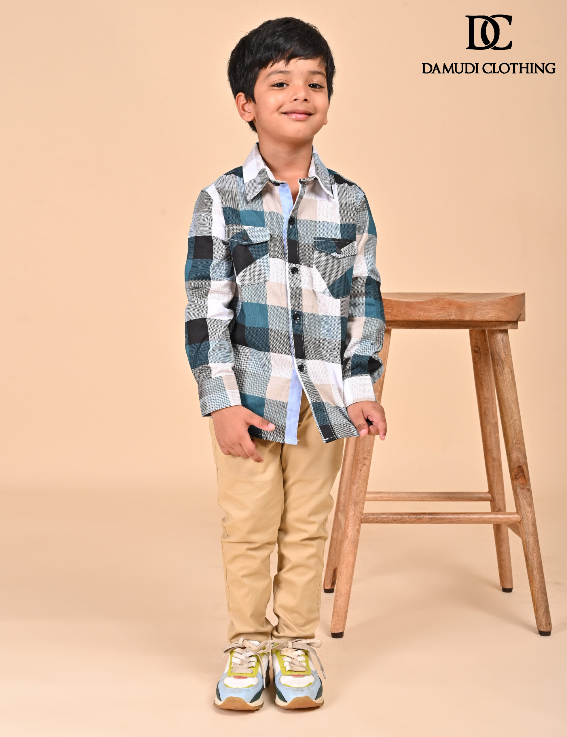 CH7_3418 Classic Check Shirt – Boys Edition - Image 1