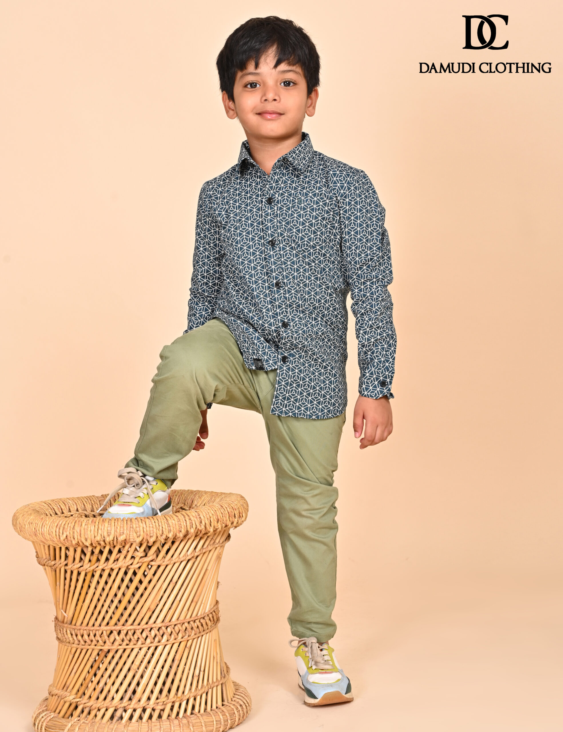 CH7_3715 Confident Pattern Shirt – Boys Edition - Image 1