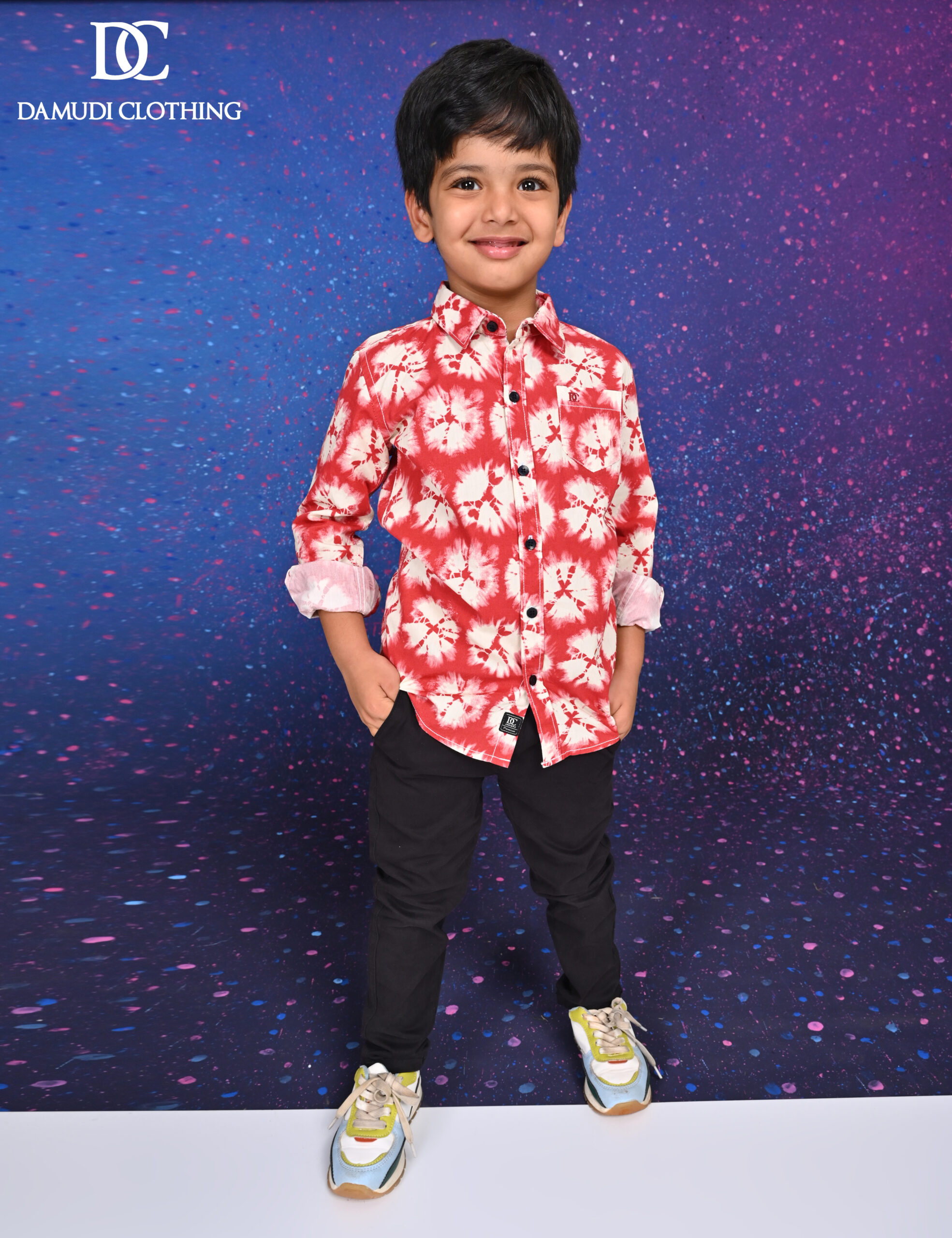 CH7_3949 Crimson Swirl Shirt – Boys Edition - Image 1