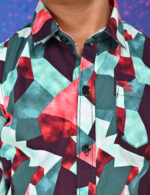 geometric patterned shirt for kids - Image 3