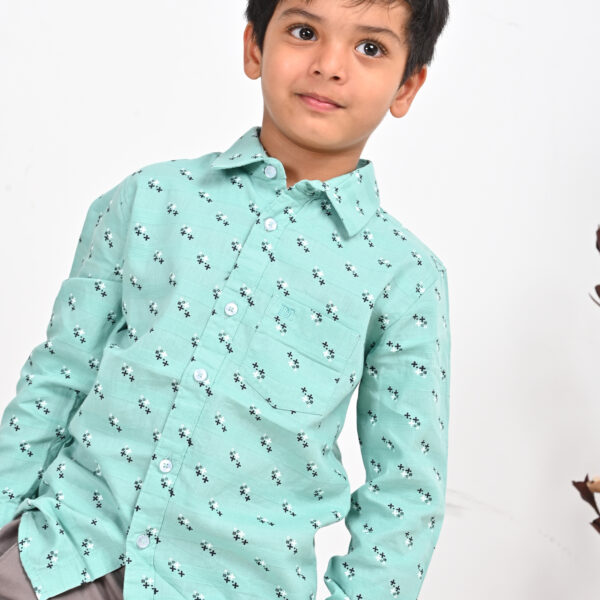 Mint Dotline Shirt – Boys Edition